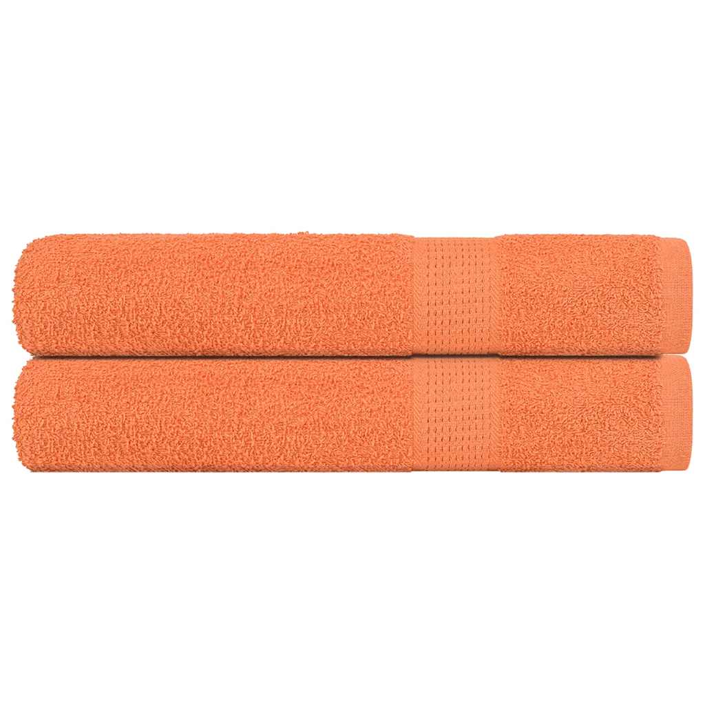 Sauna Towels 2 pcs Orange 80x200 cm 360 gsm 100% Cotton - The Home Maker