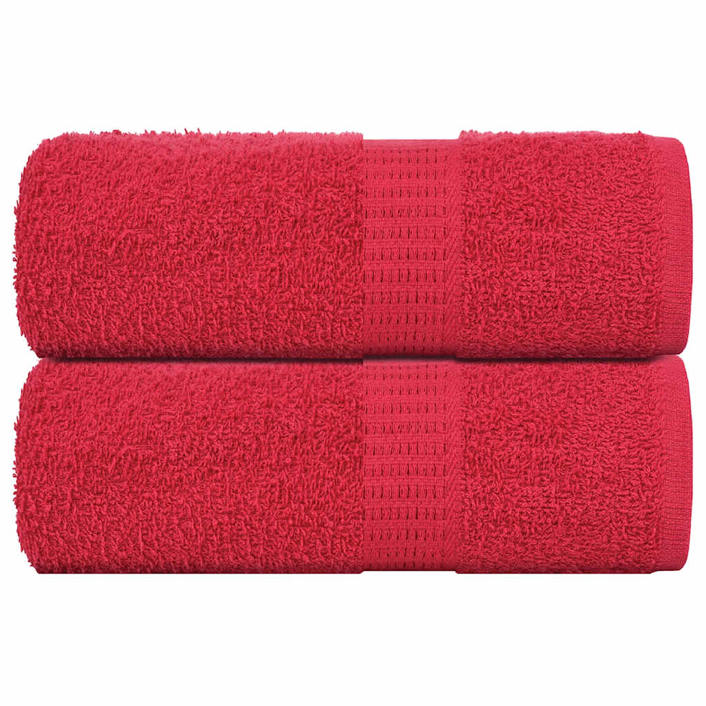 Soap Towels 2 pcs Red 30x30 cm 360 gsm 100% Cotton - Sid & Sam