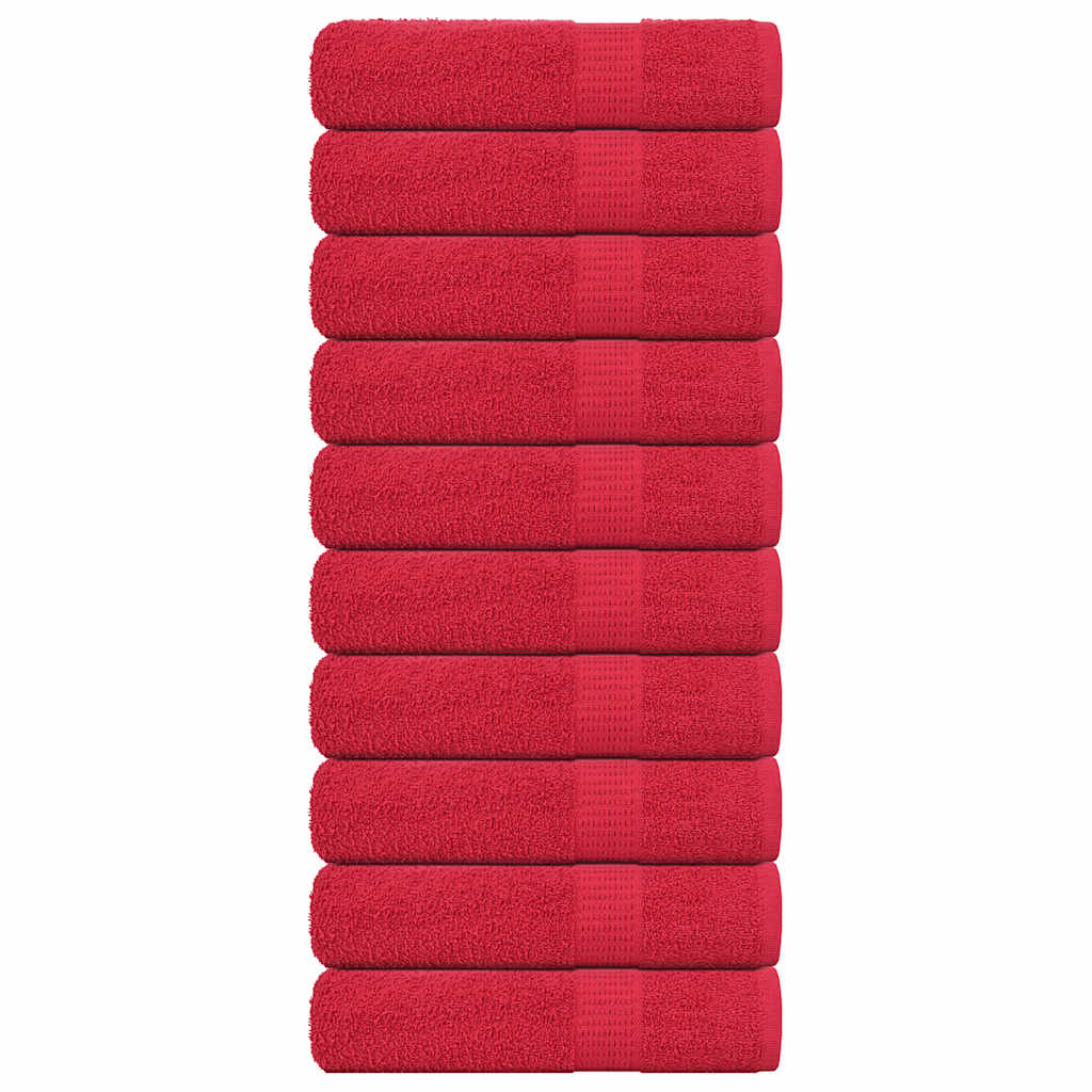 Bath Towels 10 pcs Red 100x150 cm 360 gsm 100% Cotton - All Things Good