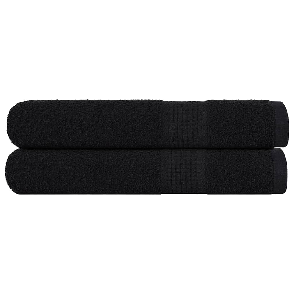 Sauna Towels 2 pcs Black 80x200 cm 360 gsm 100% Cotton - Casper Homes