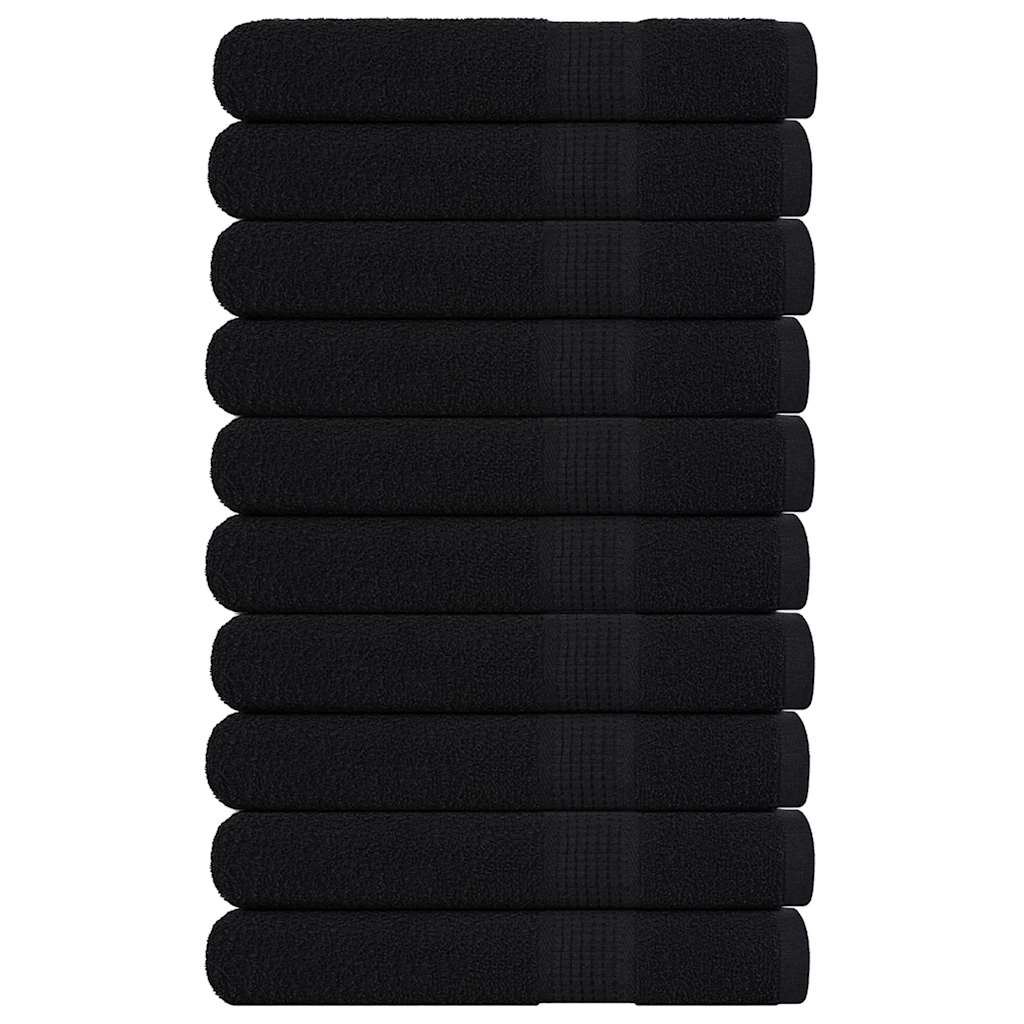 Sauna Towels 10 pcs Black 80x200 cm 360 gsm 100% Cotton - Discount Dealers