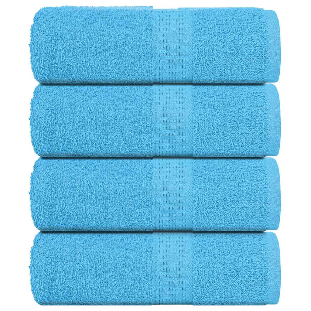 Soap Towels 4 pcs Turquoise 30x30 cm 360 gsm 100% Cotton - R and M Furniture