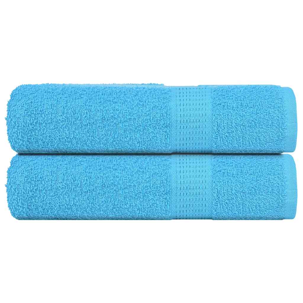 Shower Towels 2 pcs Turquoise 70x140 cm 360 gsm 100% Cotton - Charlotte Dunes