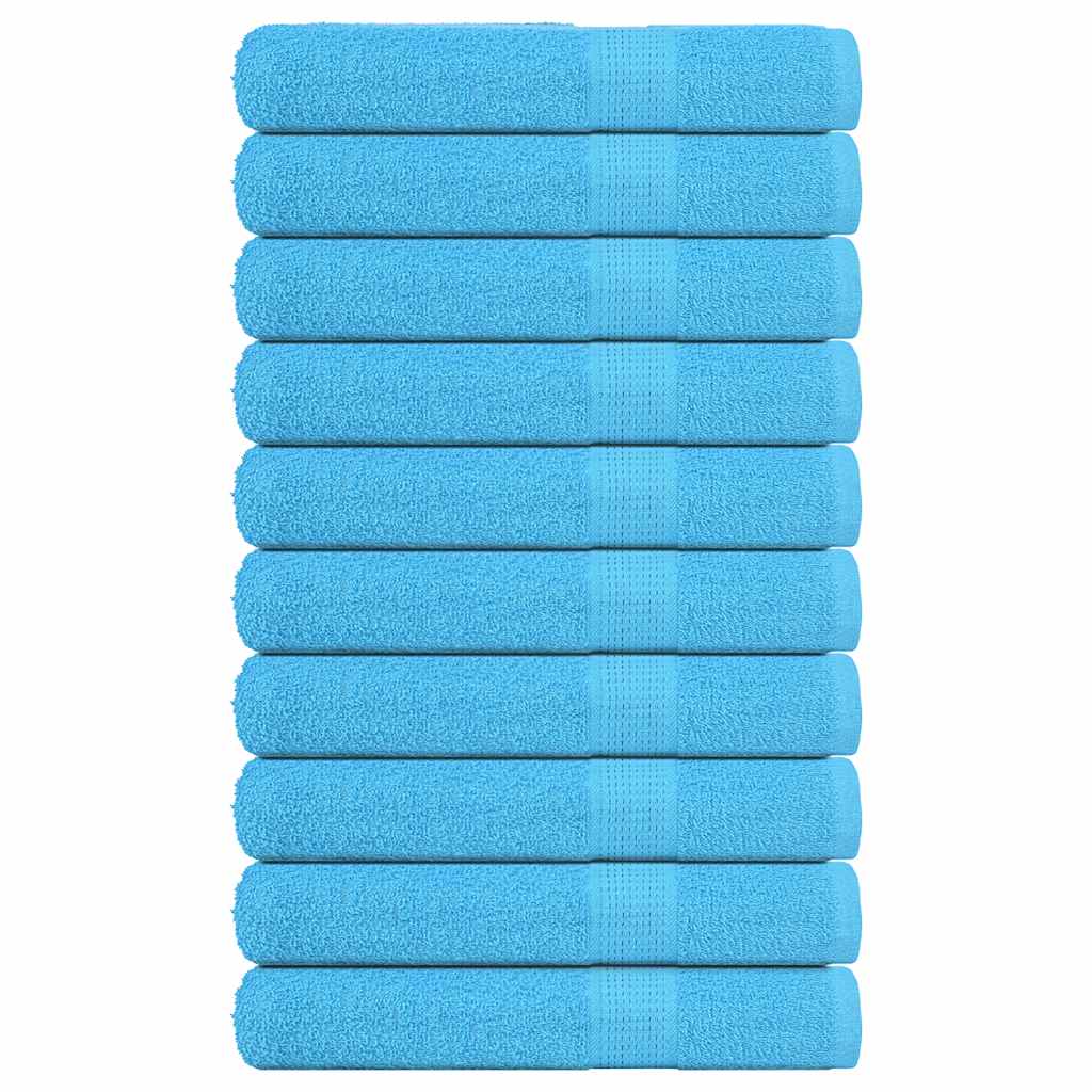 Sauna Towels 10 pcs Turquoise 80x200 cm 360 gsm 100% Cotton - Direct Imports