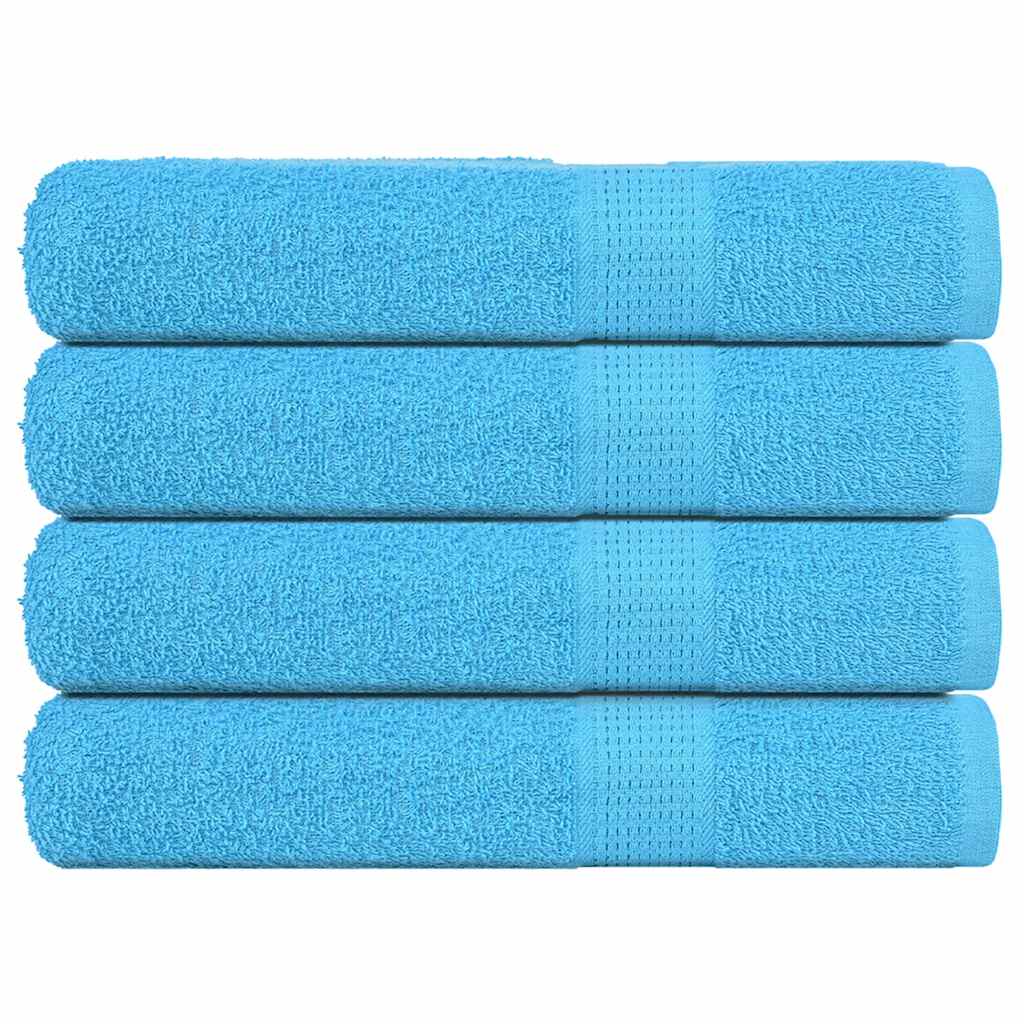 Towels 4 pcs Turquoise 100x200 cm 360 gsm 100% Cotton - Decor Base