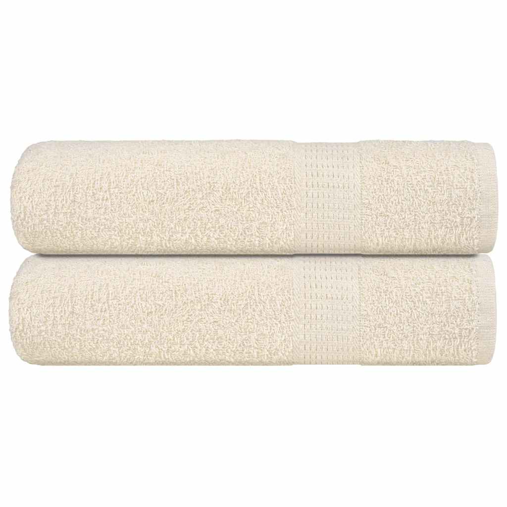 Hand Towels 2 pcs Cream 50x100 cm 360 gsm 100% Cotton - Merkel Designers