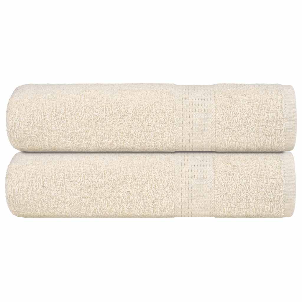 Shower Towels 2 pcs Cream 70x140 cm 360 gsm 100% Cotton - Direct Imports