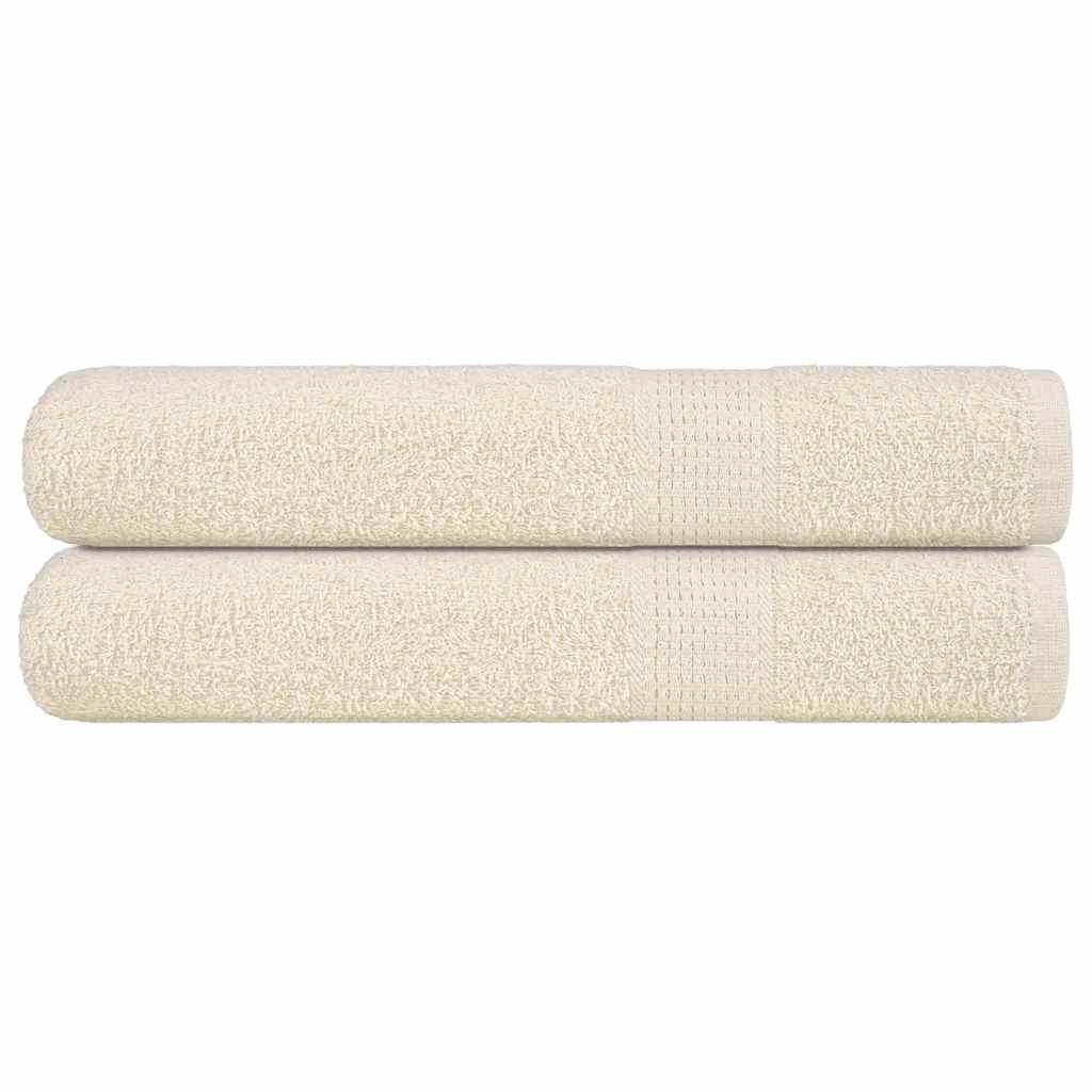 Sauna Towels 2 pcs Cream 80x200 cm 360 gsm 100% Cotton - Direct Imports