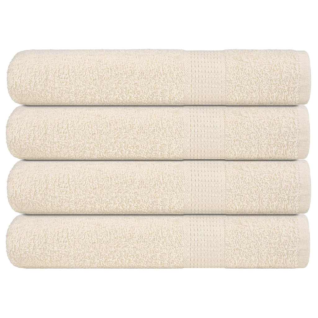 Sauna Towels 4 pcs Cream 80x200 cm 360 gsm 100% Cotton - Design Hut