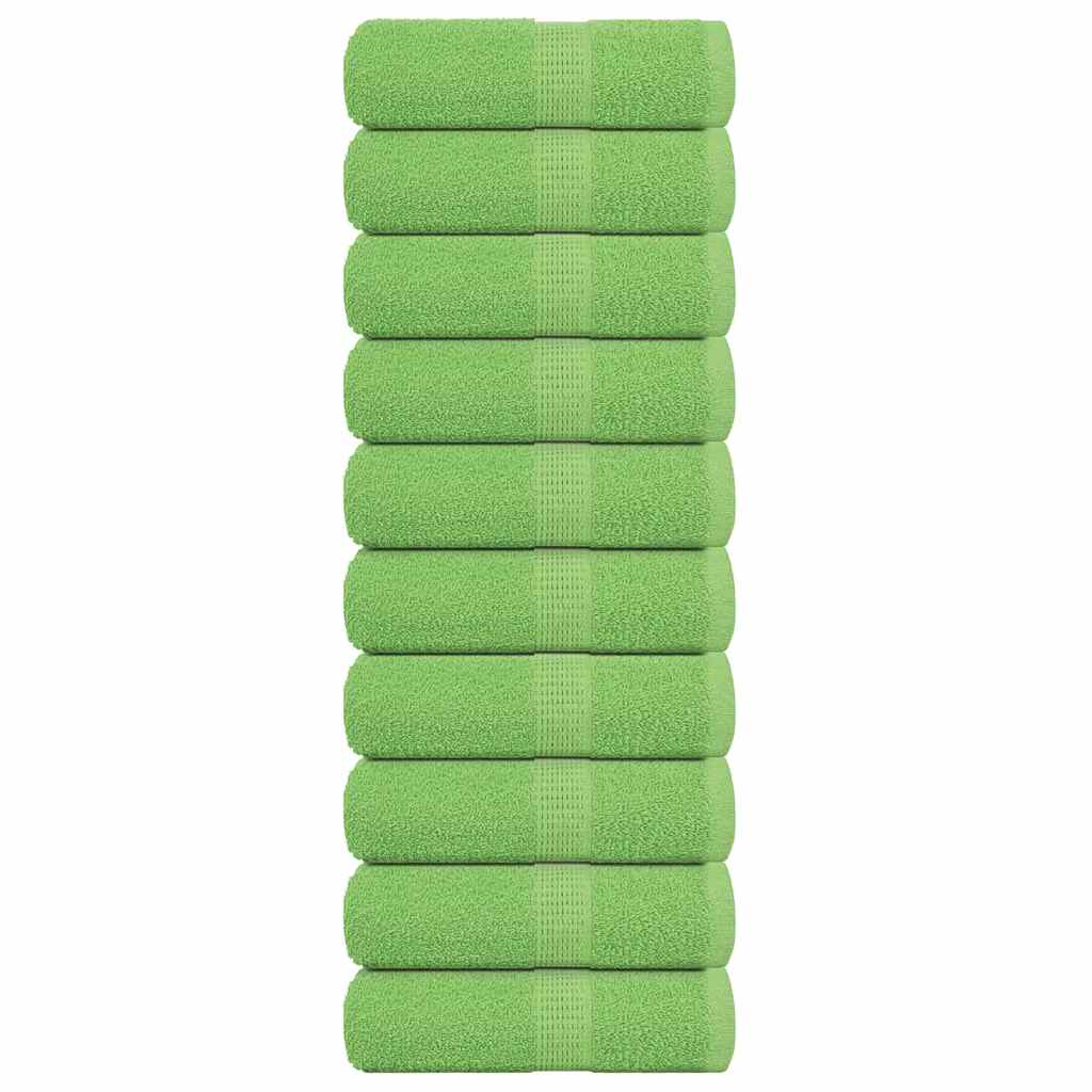 Soap Towels 10 pcs Apple Green 30x30 cm 360 gsm 100% Cotton - Direct Imports