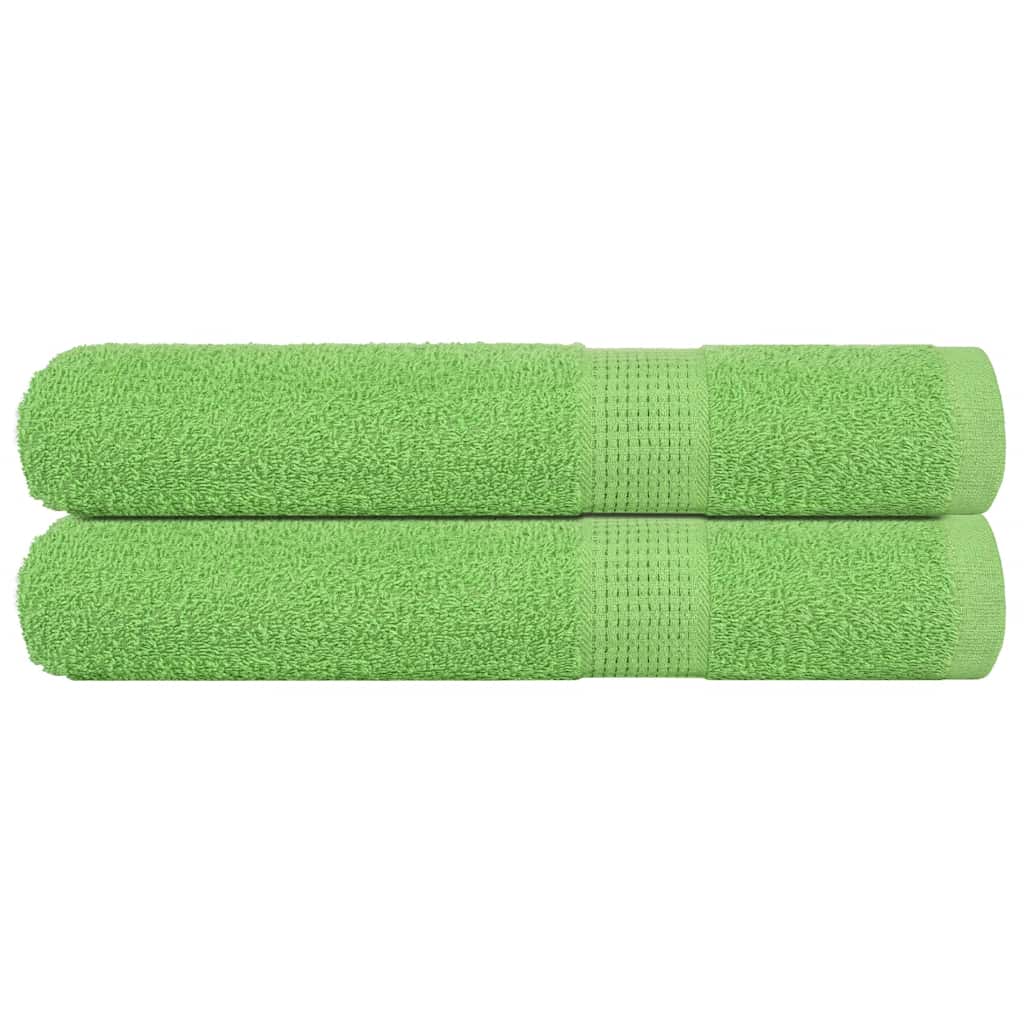 Sauna Towels 2 pcs Apple Green 80x200 cm 360 gsm 100% Cotton - Direct Imports