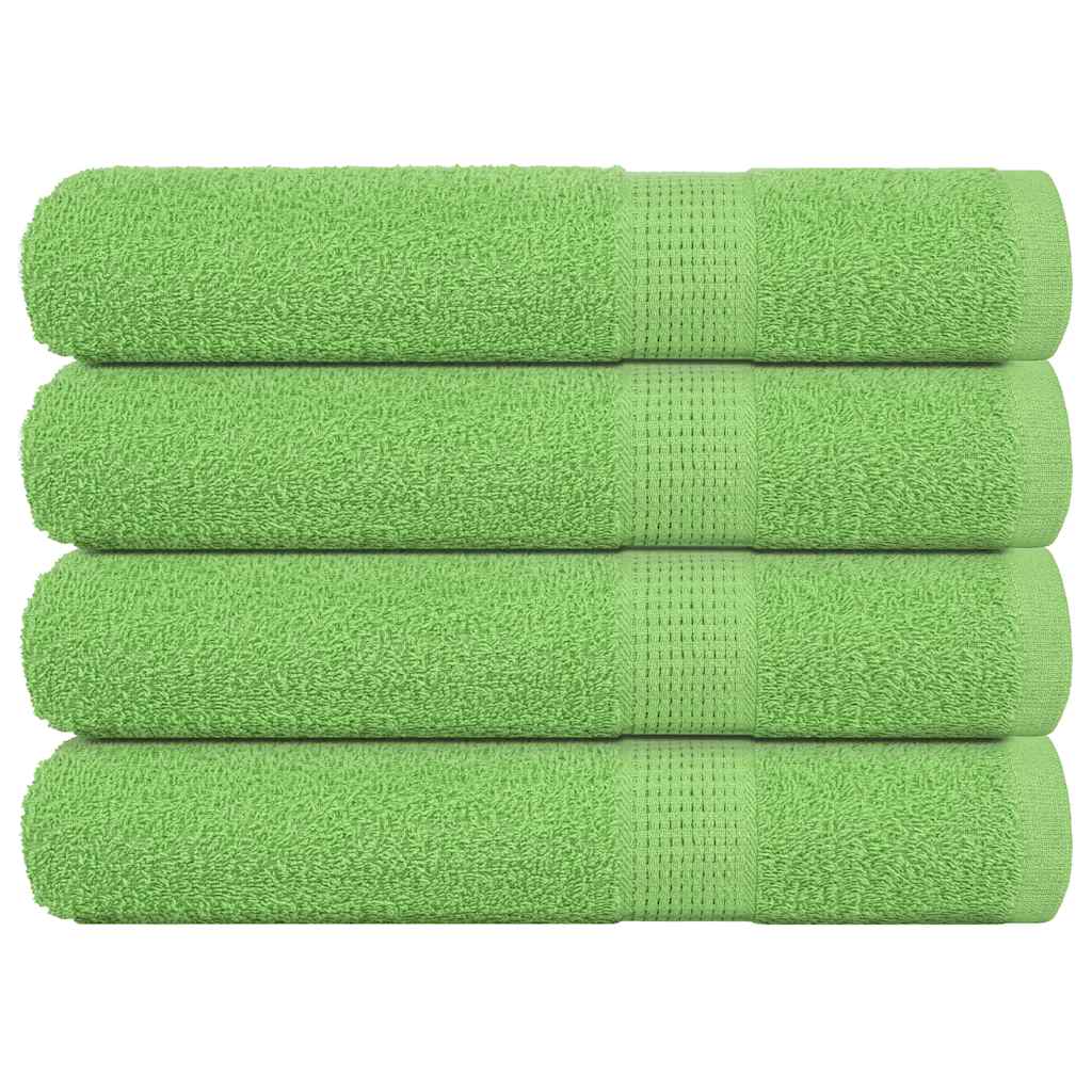 Towels 4 pcs Apple Green 100x200 cm 360 gsm 100% Cotton - Discount Dealers