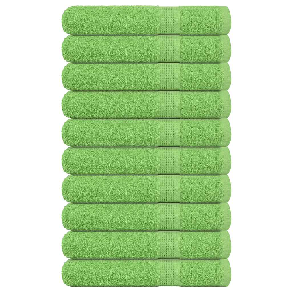 Towels 10 pcs Apple Green 100x200 cm 360 gsm 100% Cotton - The Home Maker