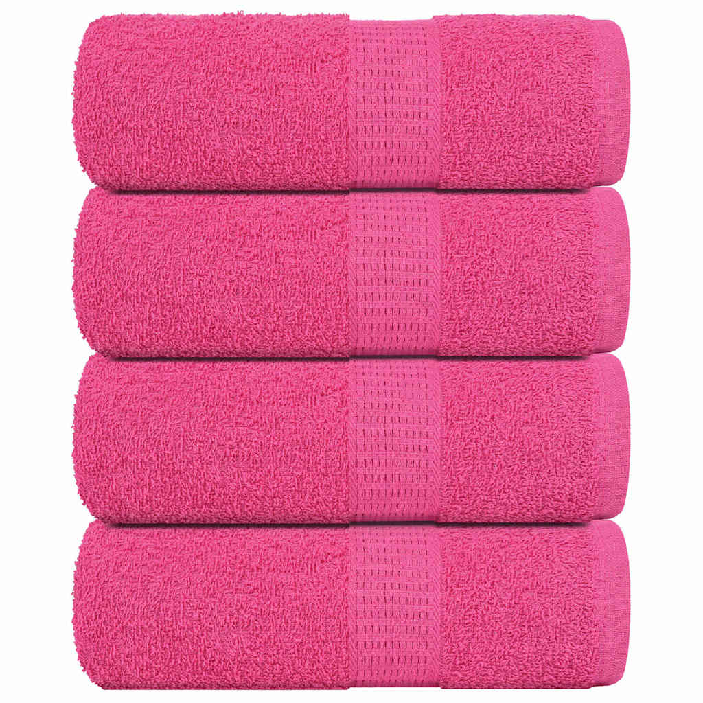 Soap Towels 4 pcs Pink 30x30 cm 360 gsm 100% Cotton - Millennium Furniture