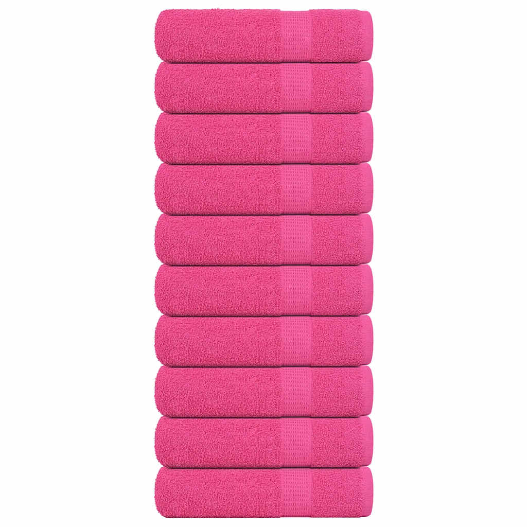 Hand Towels 10 pcs Pink 50x100 cm 360 gsm 100% Cotton - Merkel Designers