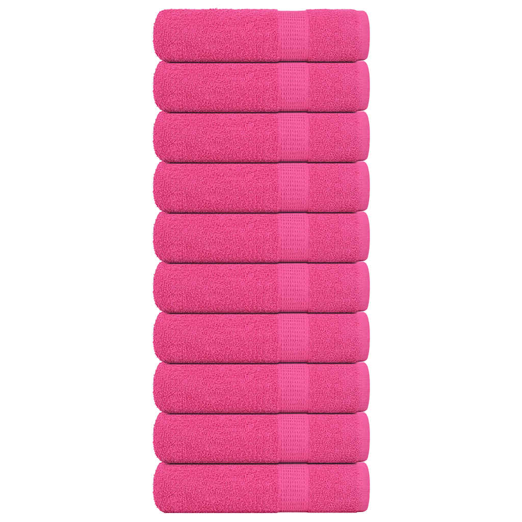 Shower Towels 10 pcs Pink 70x140 cm 360 gsm 100% Cotton - Charlotte Dunes
