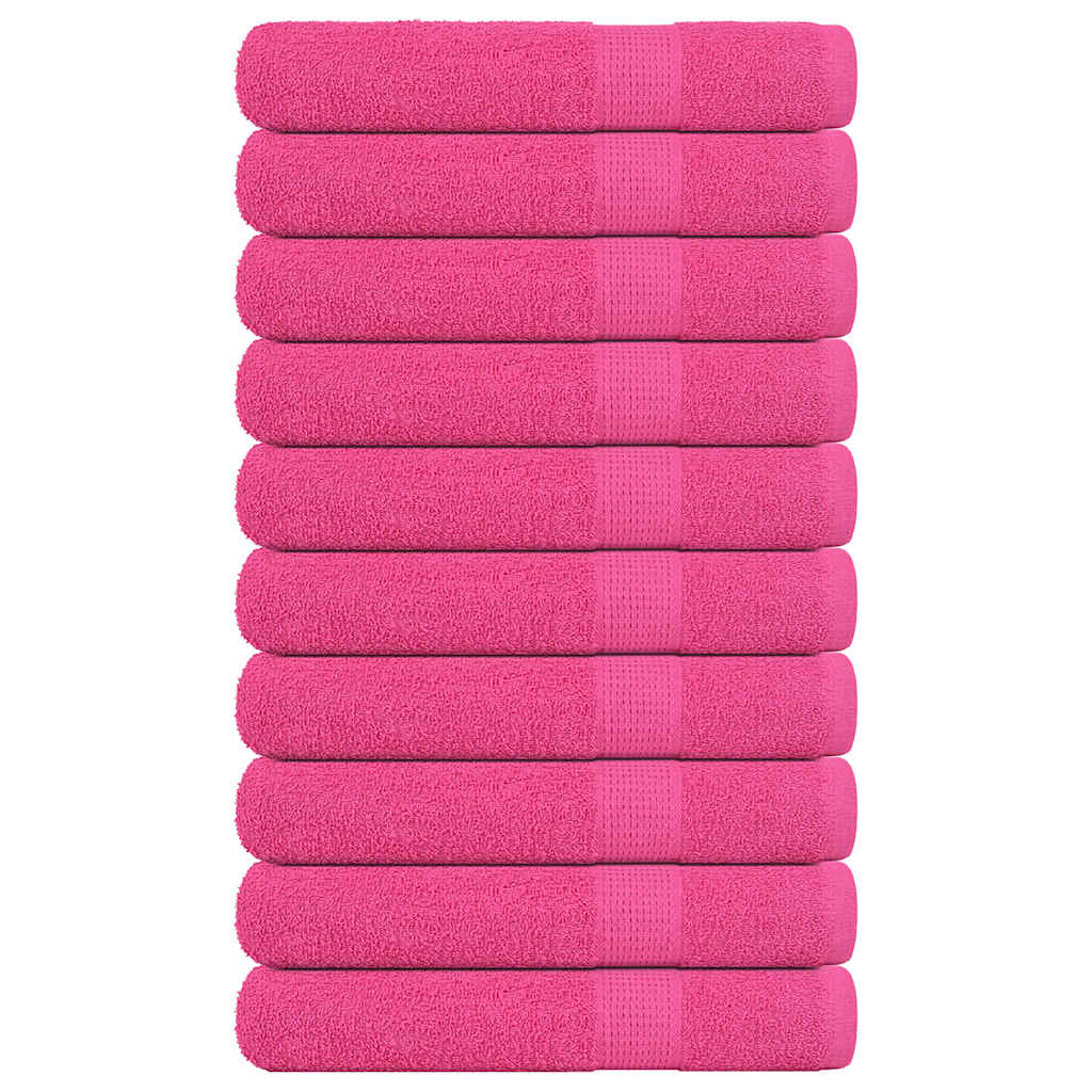 Sauna Towels 10 pcs Pink 80x200 cm 360 gsm 100% Cotton - R and M Furniture