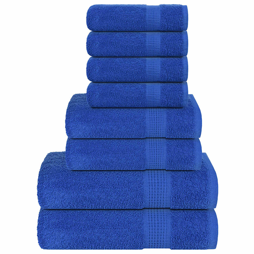 8 Piece Towel Set Blue 360 gsm 100% Cotton - The Home Maker
