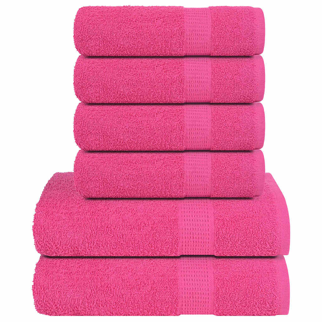 12 Piece Towel Set Pink 360 gsm 100% Cotton - Charlotte Dunes