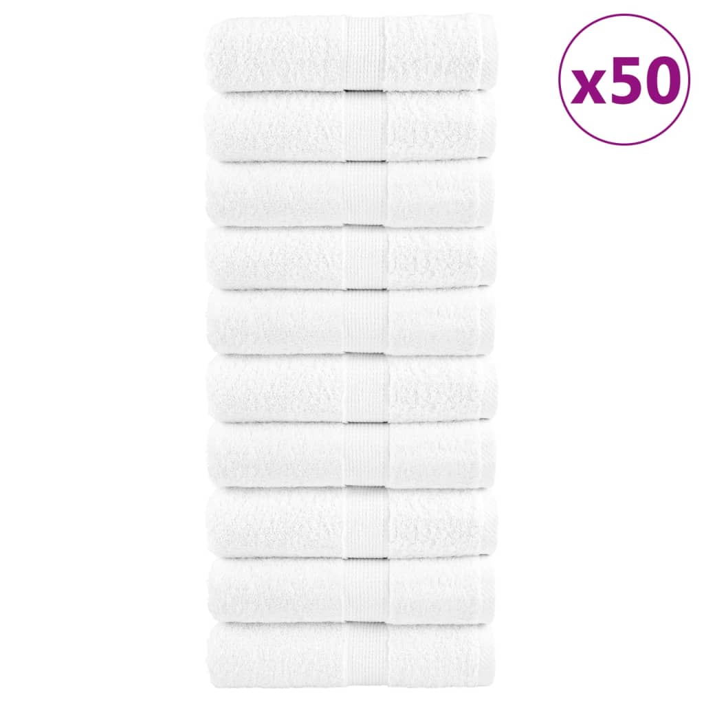 Premium Soap Towels SOLUND 50pcs White 30x30cm 600gsm - All Things Good