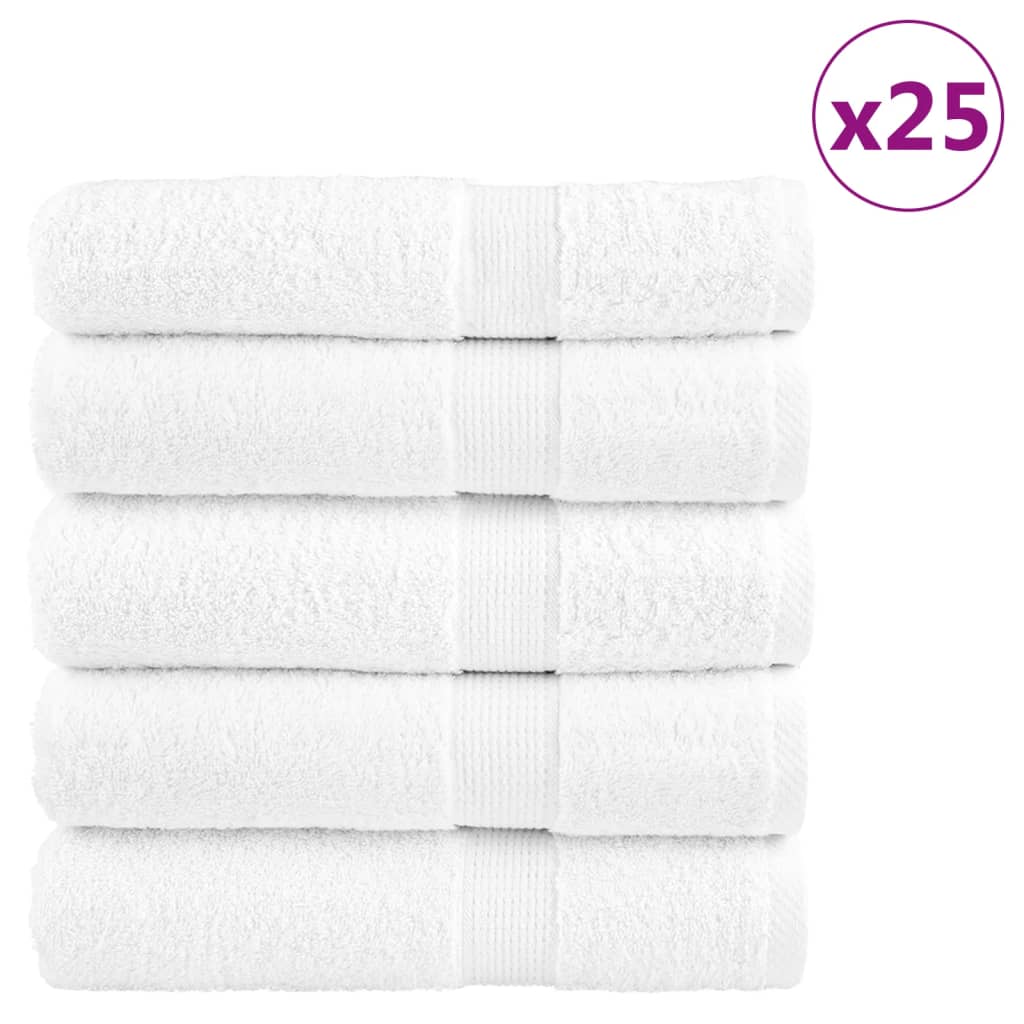 Premium Shower Towels SOLUND 25pcs White 70x140cm 600gsm - Casper Homes