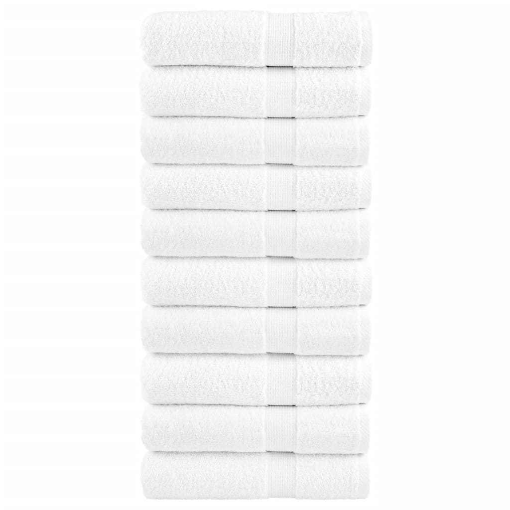 Premium Bath Towels SOLUND 10pcs White 100x150cm 600gsm - Direct Imports