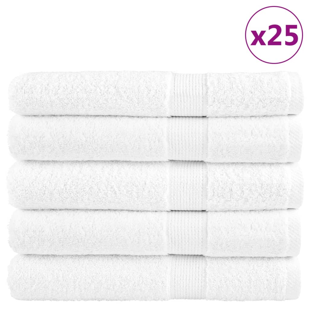 Premium Sauna Towels SOLUND 25pcs White 80x200cm 600gsm - Merkel Designers