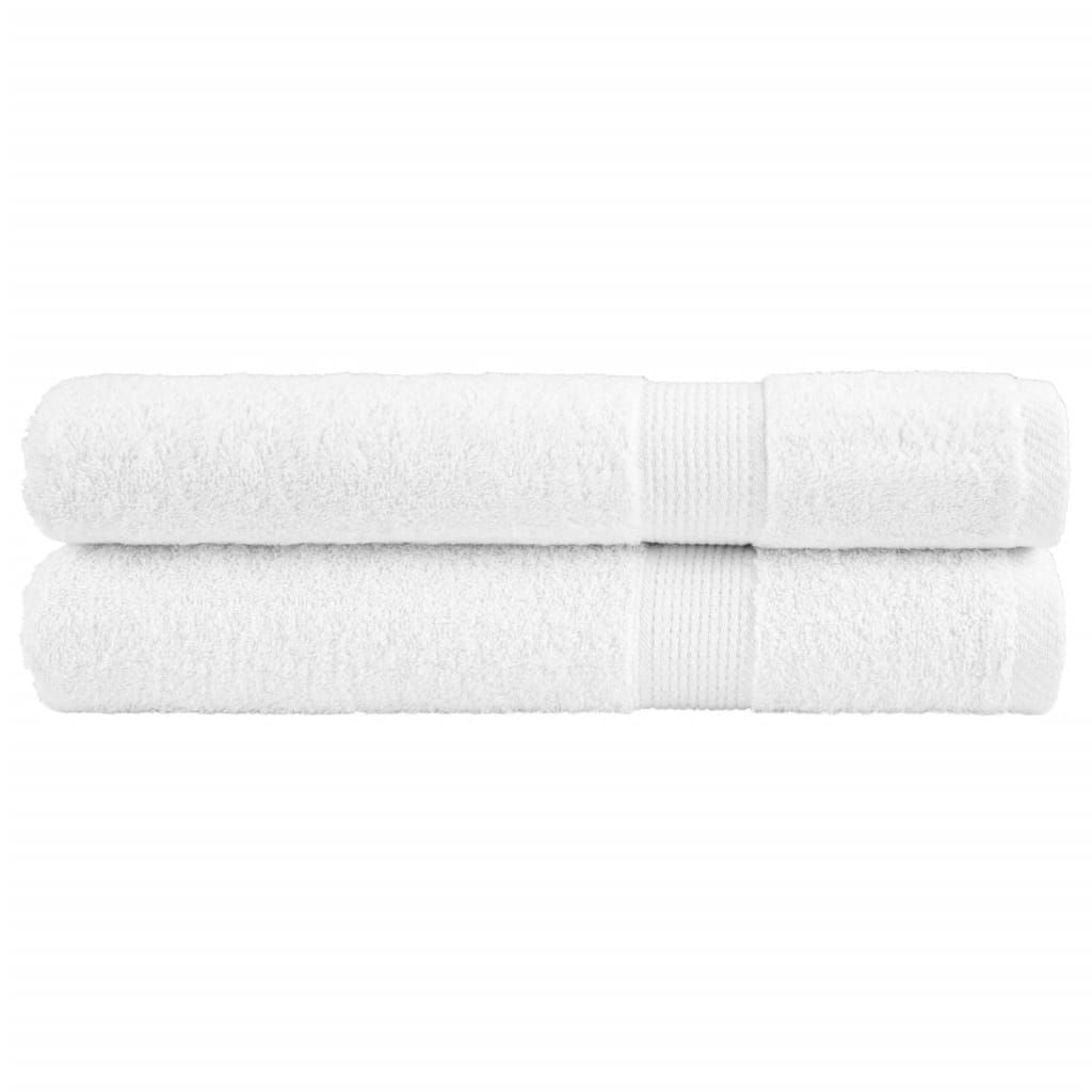 SOLMERE Premium Towels 2Pieces White 100x200cm 600gsm - All Things Good