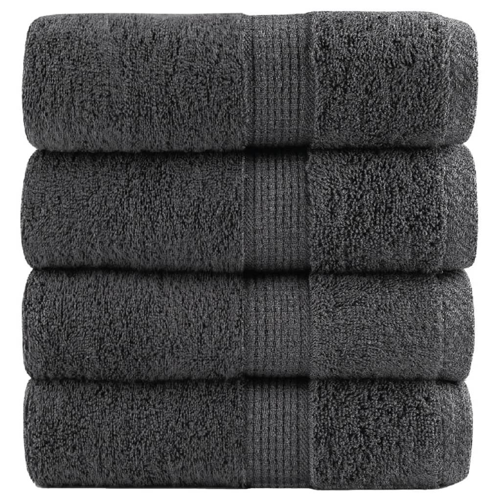 Premium Guest Towels SOLUND 4pcs Anthracite 30x50cm 600gsm - All Things Good