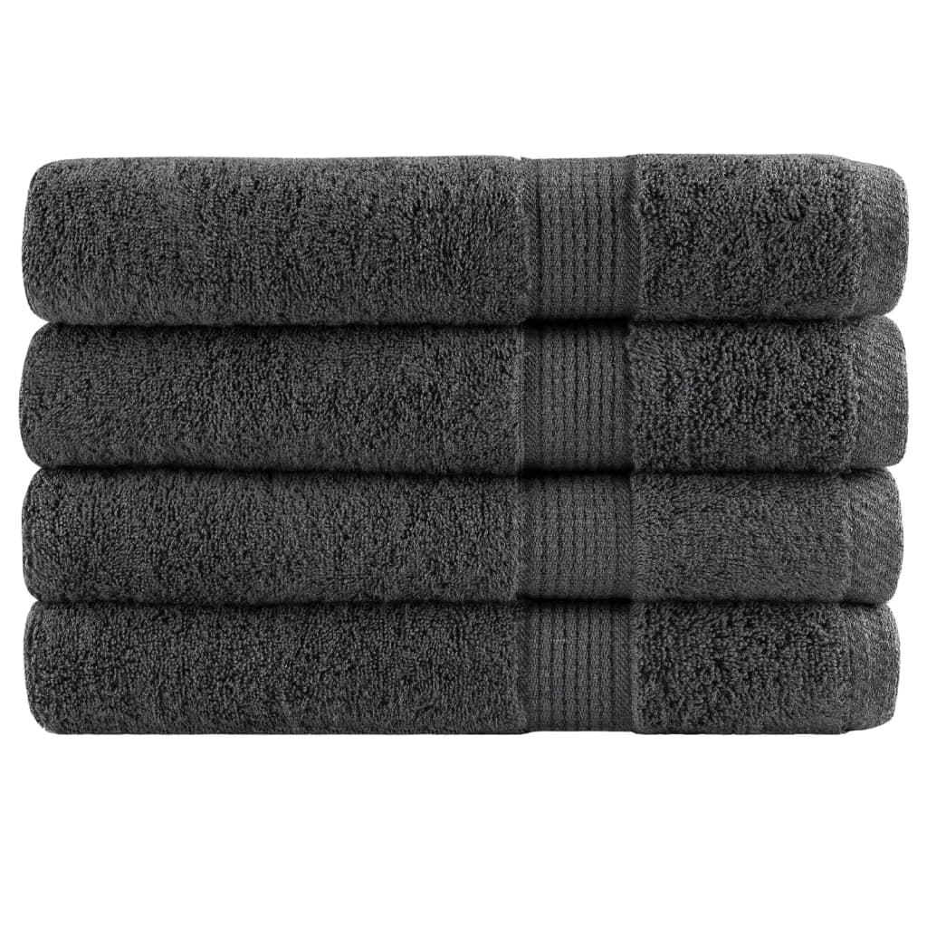 Premium Sauna Towels SOLUND 4pcs Anthracite 80x200cm 600gsm - Merkel Designers