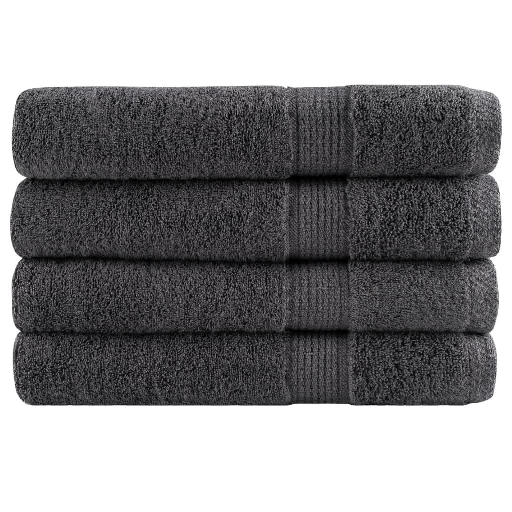 Premium Towels SOLUND 4pcs Anthracite 100x200cm 600gsm - Direct Imports