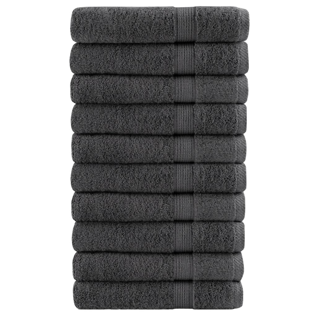 Premium Towels SOLUND 10pcs Anthracite 100x200cm 600gsm - Direct Imports