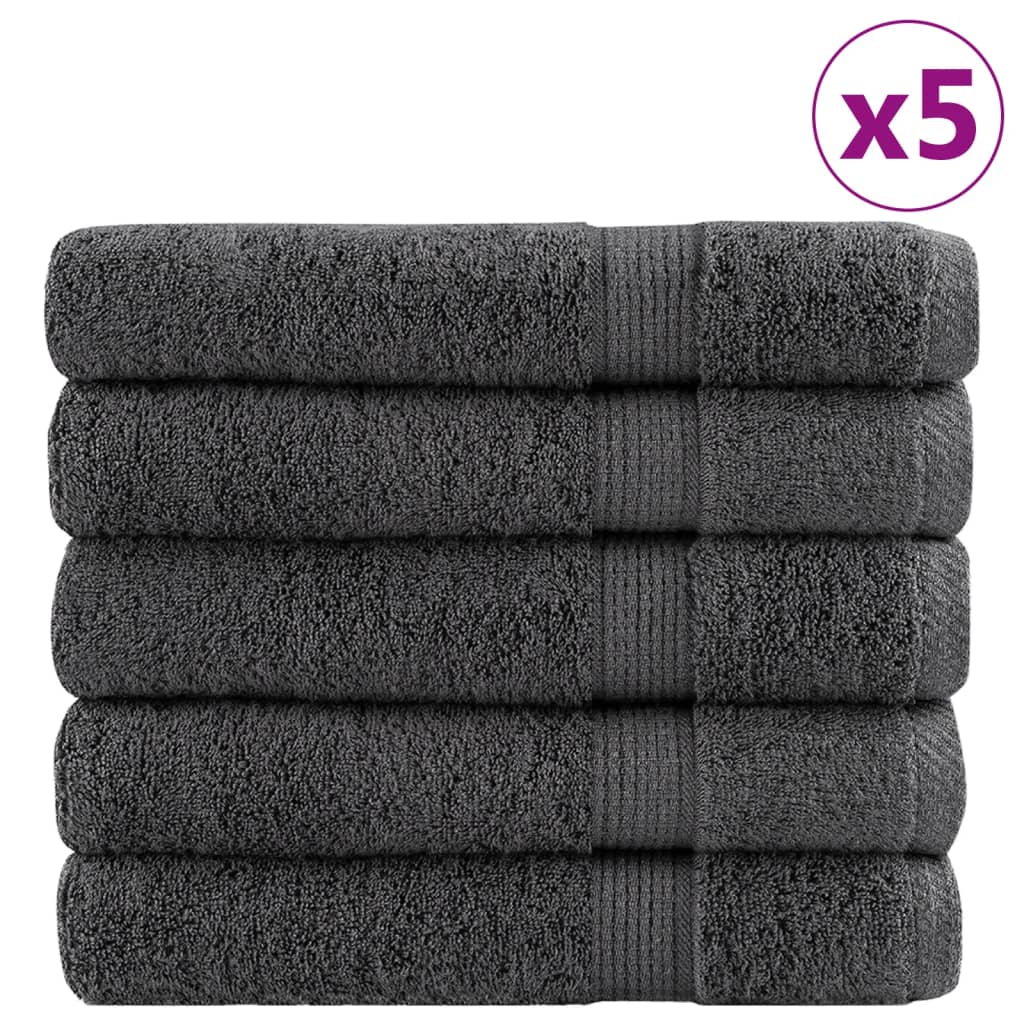 Premium Towels SOLUND 25pcs Anthracite 100x200cm 600gsm - Direct Imports