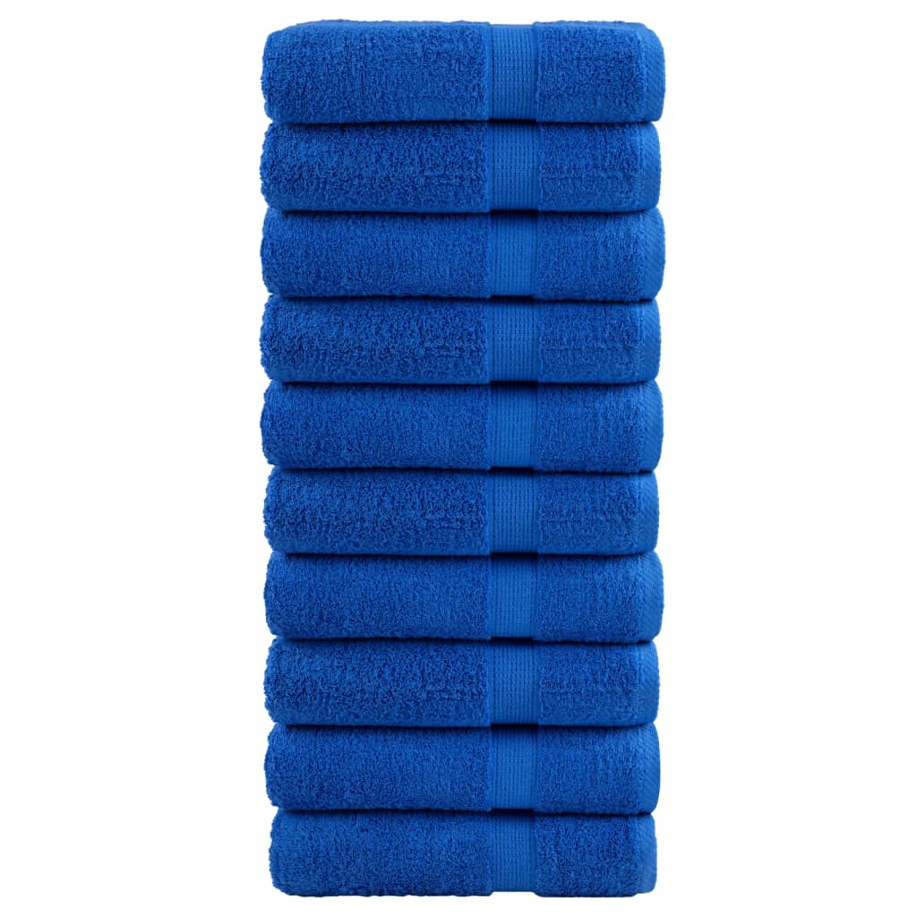 Premium Hand Towels SOLUND 10pcs Blue 50x100cm 600gsm - Casper Homes