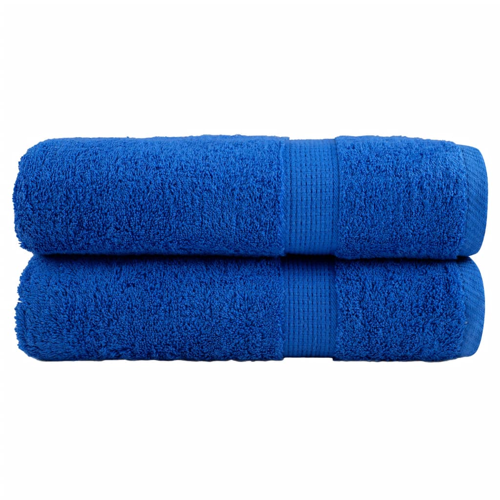 SOLMERE Premium Bath Towels 2Pieces Blue 100x150cm 600gsm - Casper Homes