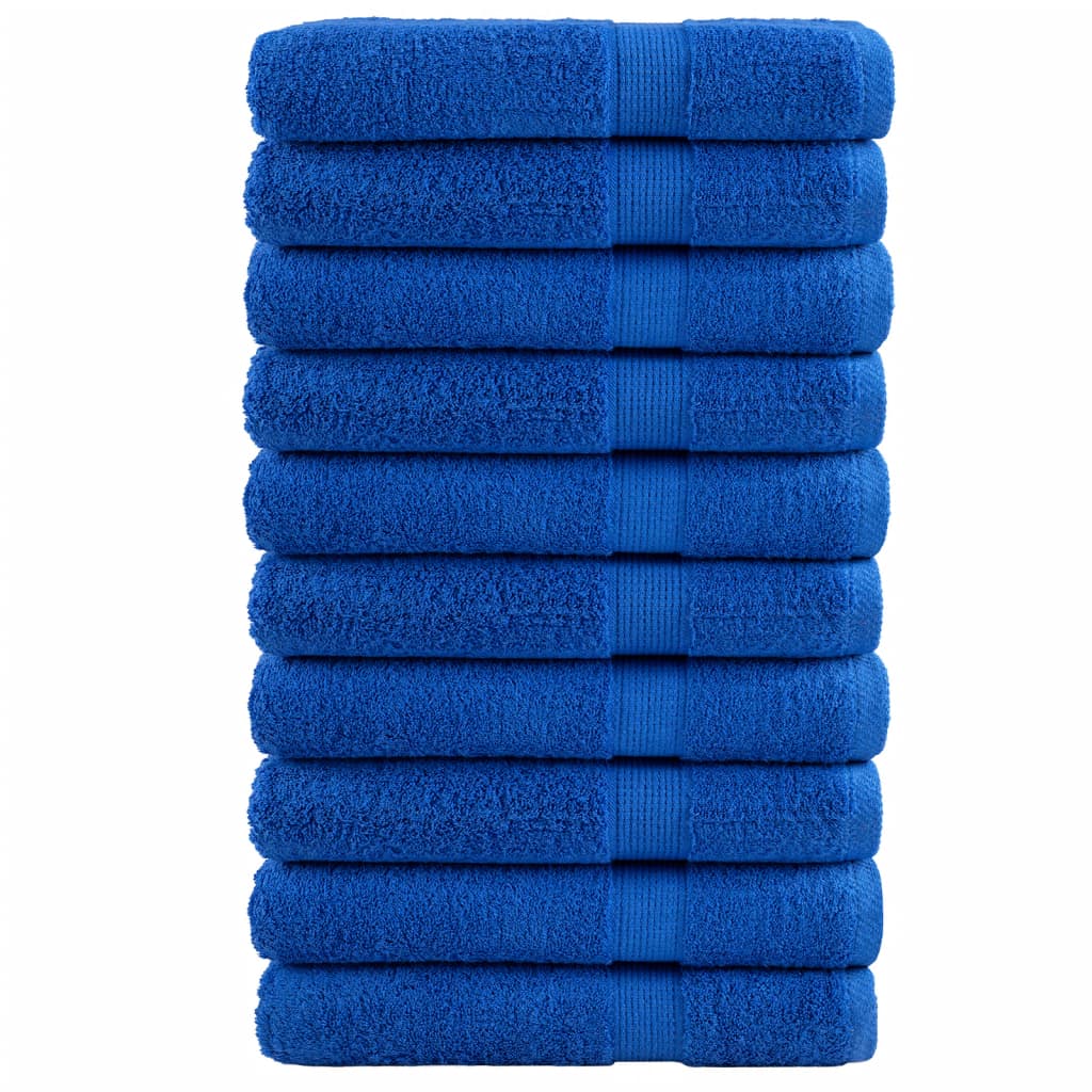 Premium Towels SOLUND 10pcs Blue 100x200cm 600gsm - Direct Imports