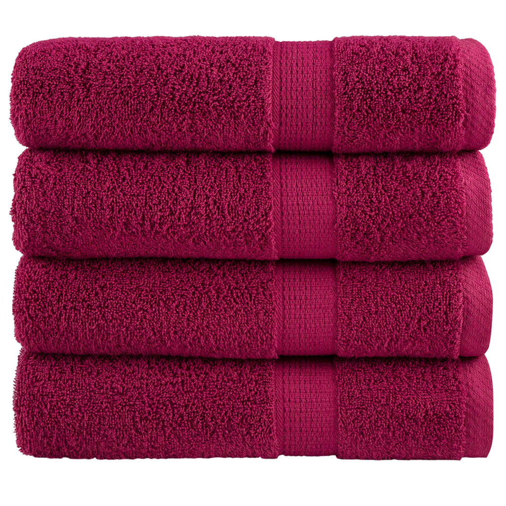 Premium Bath Towels SOLUND 4pcs Bordeaux 100x150cm 600gsm - Direct Imports