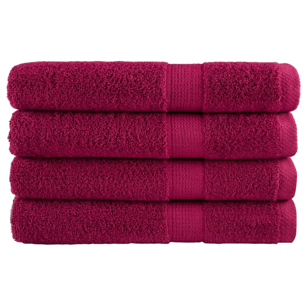 Premium Sauna Towels SOLUND 4pcs Bordeaux 80x200cm 600gsm - Merkel Designers