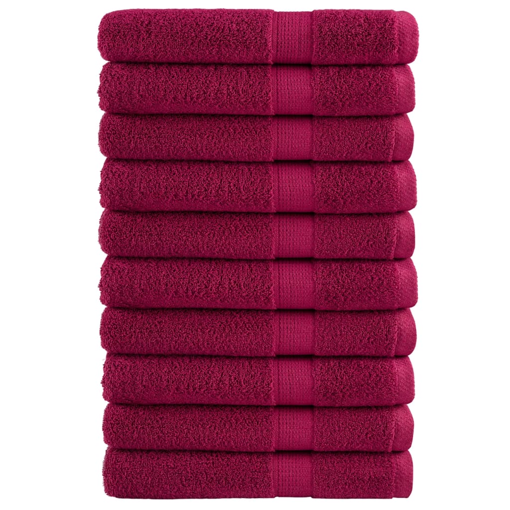 Premium Sauna Towels SOLUND 10pcs Bordeaux 80x200cm 600gsm - Merkel Designers