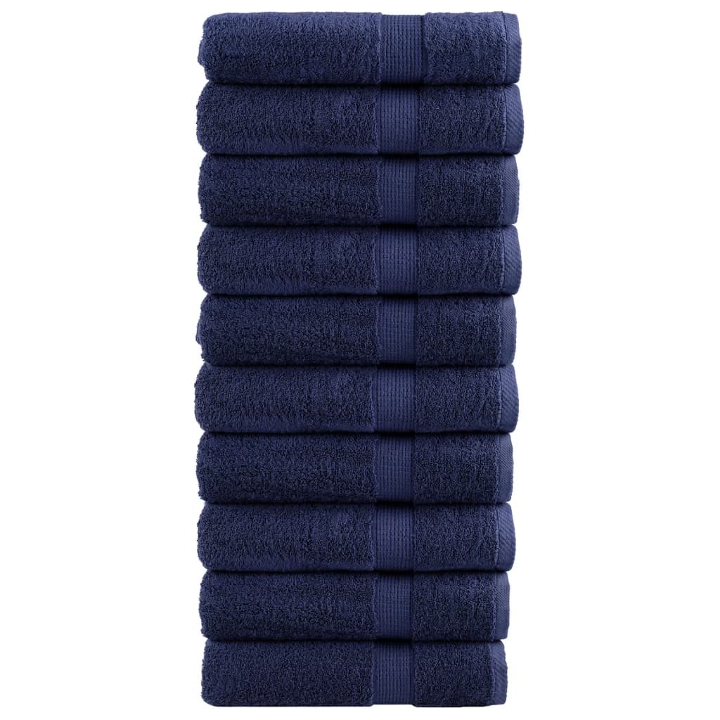 Premium Shower Towels SOLUND 10pcs Navy Blue 70x140cm 600gsm - Merkel Designers