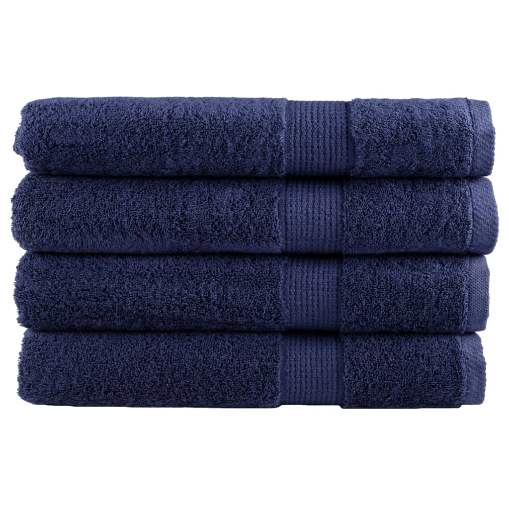 Premium Sauna Towels SOLUND 4pcs Navy Blue 80x200cm 600gsm - Merkel Designers