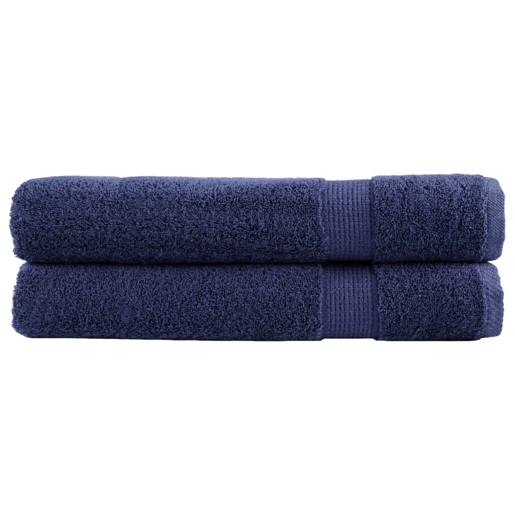 Premium Towels SOLUND 2pcs Navy Blue 100x200cm 600gsm - Direct Imports