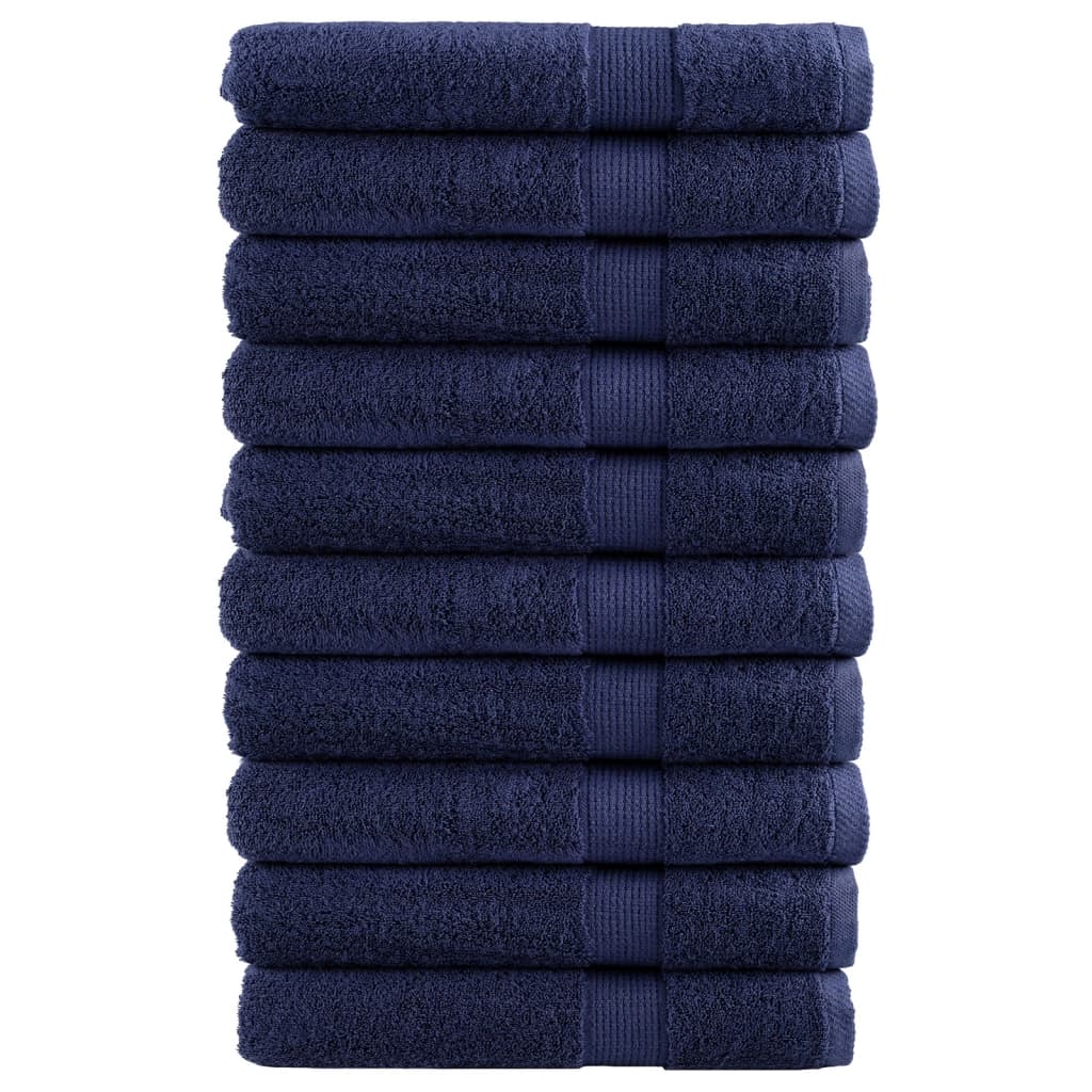 Premium Towels SOLUND 10pcs Navy Blue 100x200cm 600gsm - Direct Imports
