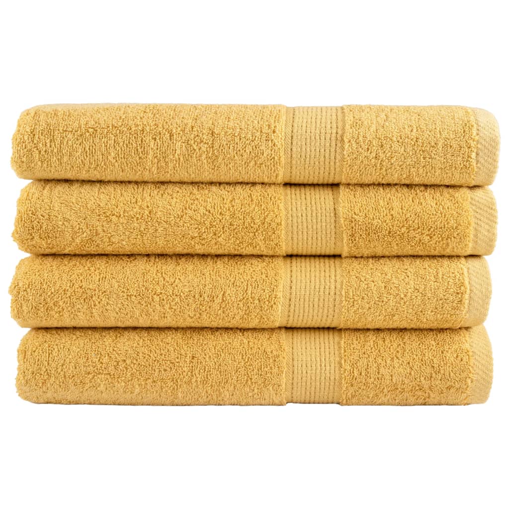 Premium Sauna Towels SOLUND 4pcs Gold 80x200cm 600gsm - Merkel Designers