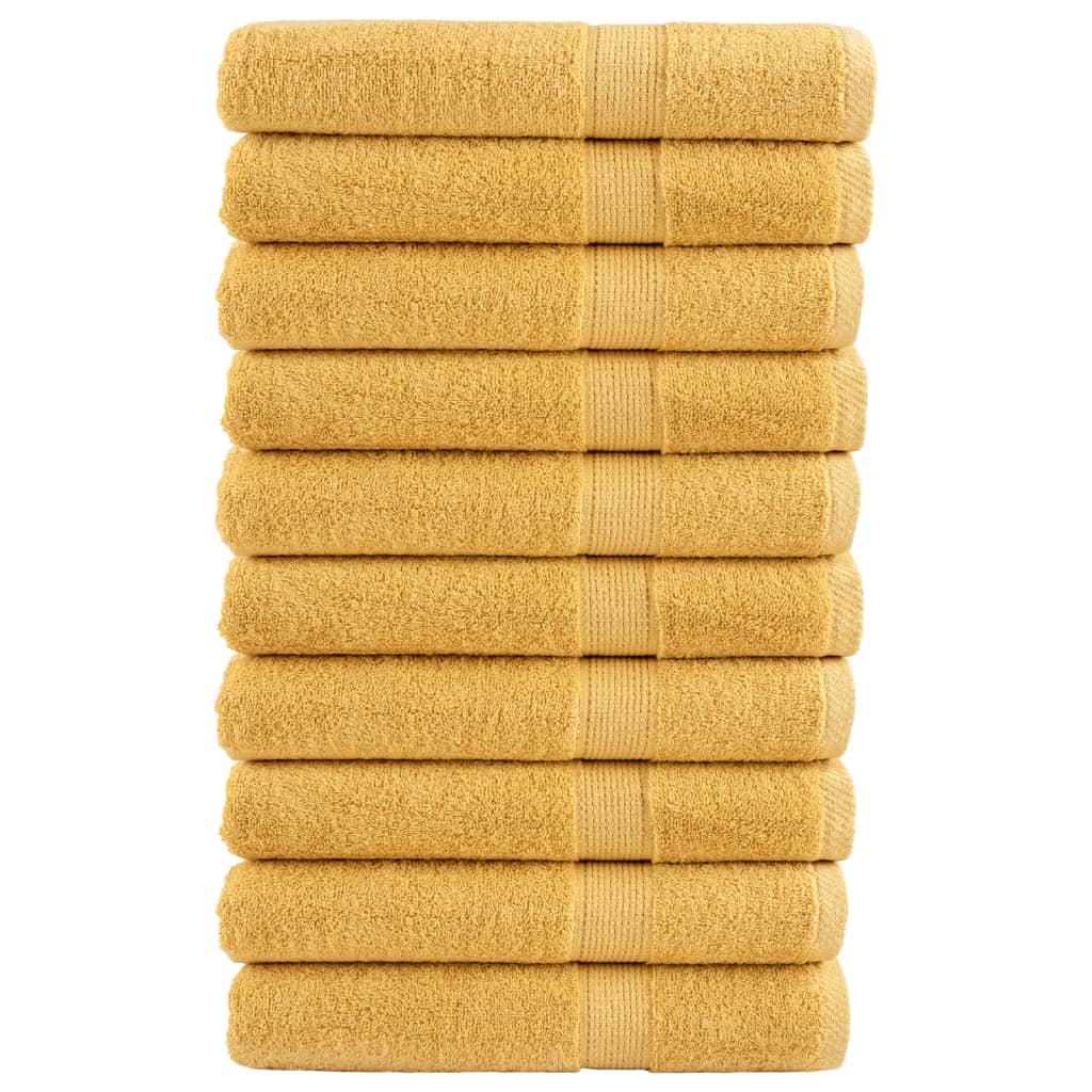 Premium Sauna Towels SOLUND 10pcs Gold 80x200cm 600gsm - Merkel Designers