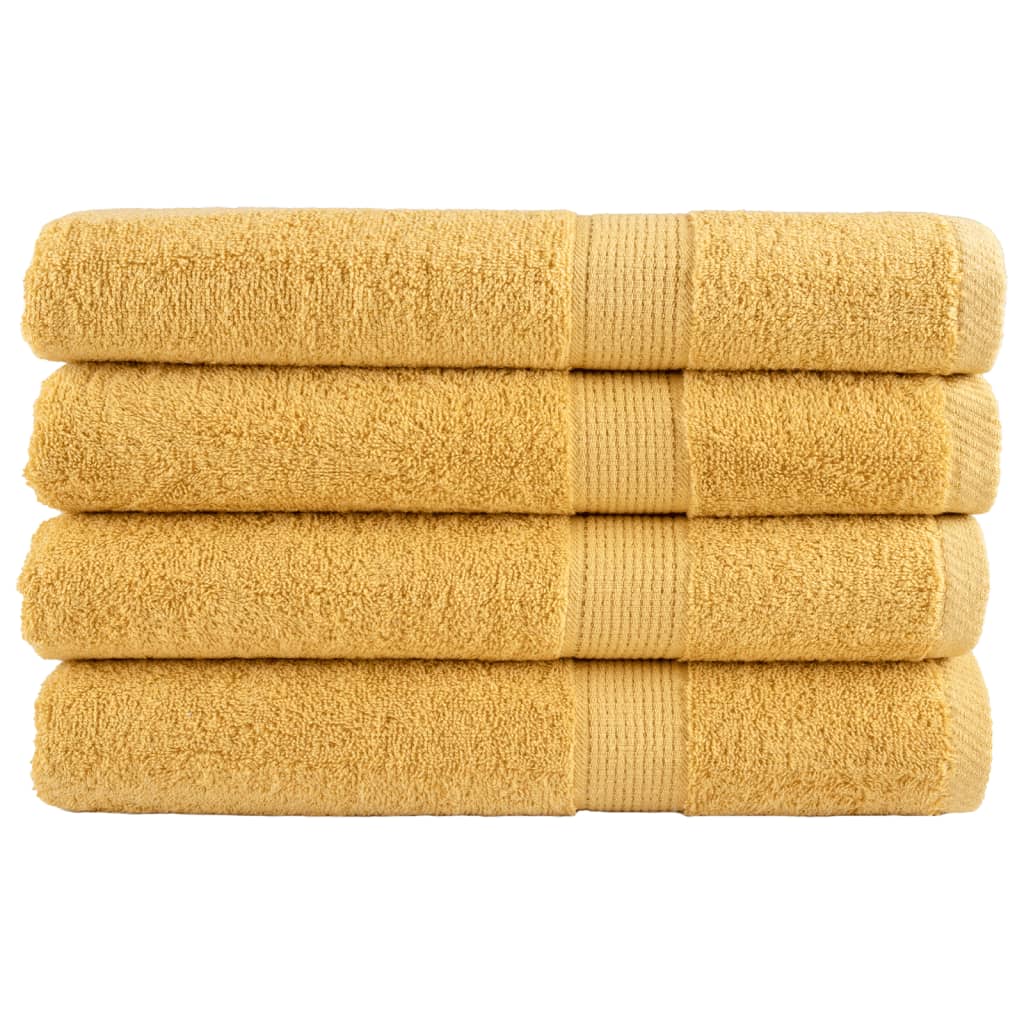 Premium Towels SOLUND 4pcs Gold 100x200cm 600gsm - Direct Imports