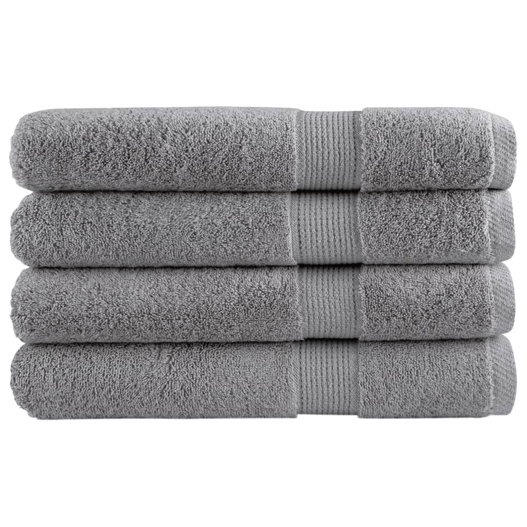 Premium Towels SOLUND 4pcs Grey 100x200cm 600gsm - Direct Imports