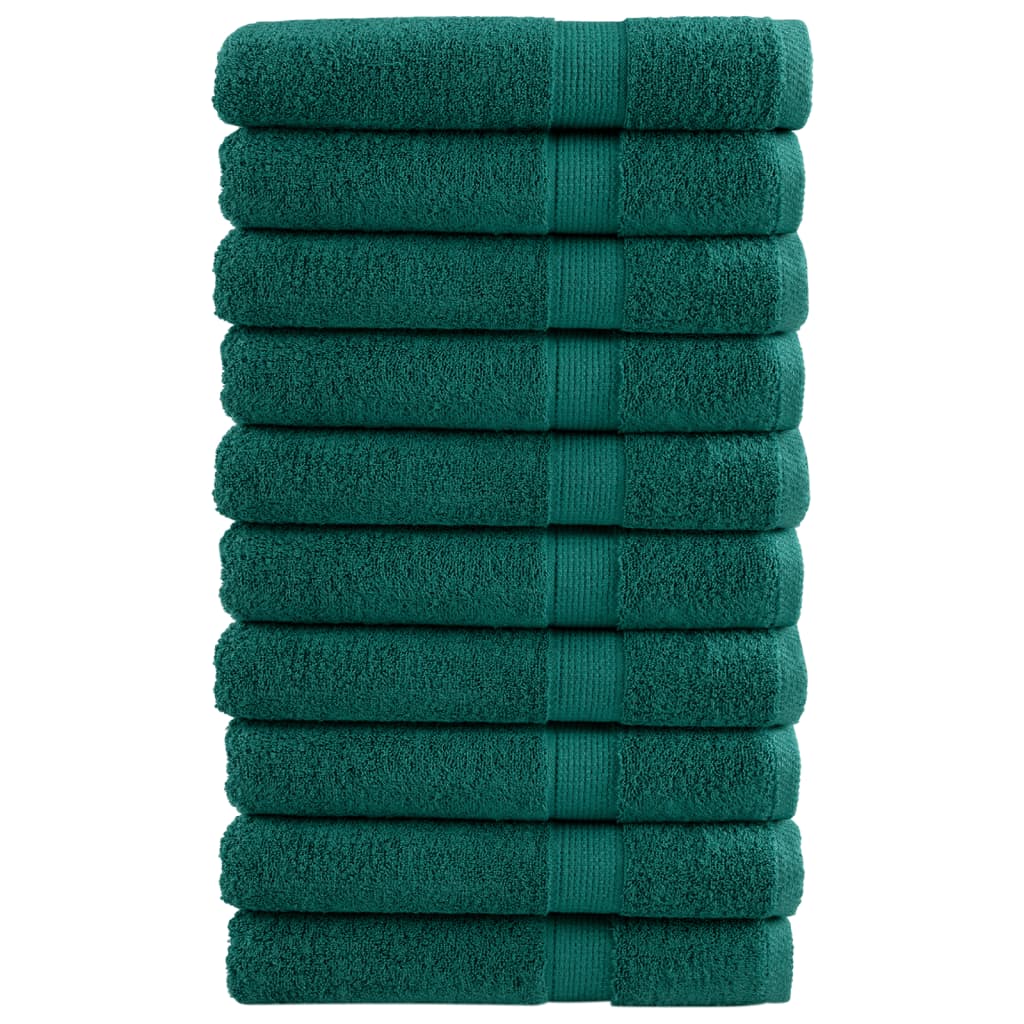 Premium Sauna Towels SOLUND 10 pcs Green 80x200 cm 600 gsm - Merkel Designers
