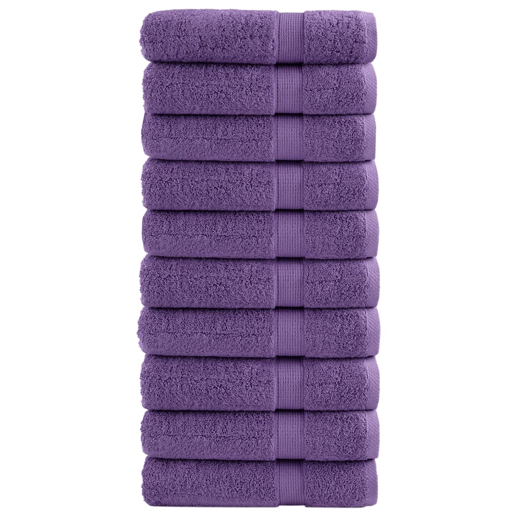 Premium Shower Towels SOLUND 10 pcs Purple 70x140 cm 600 gsm - Merkel Designers
