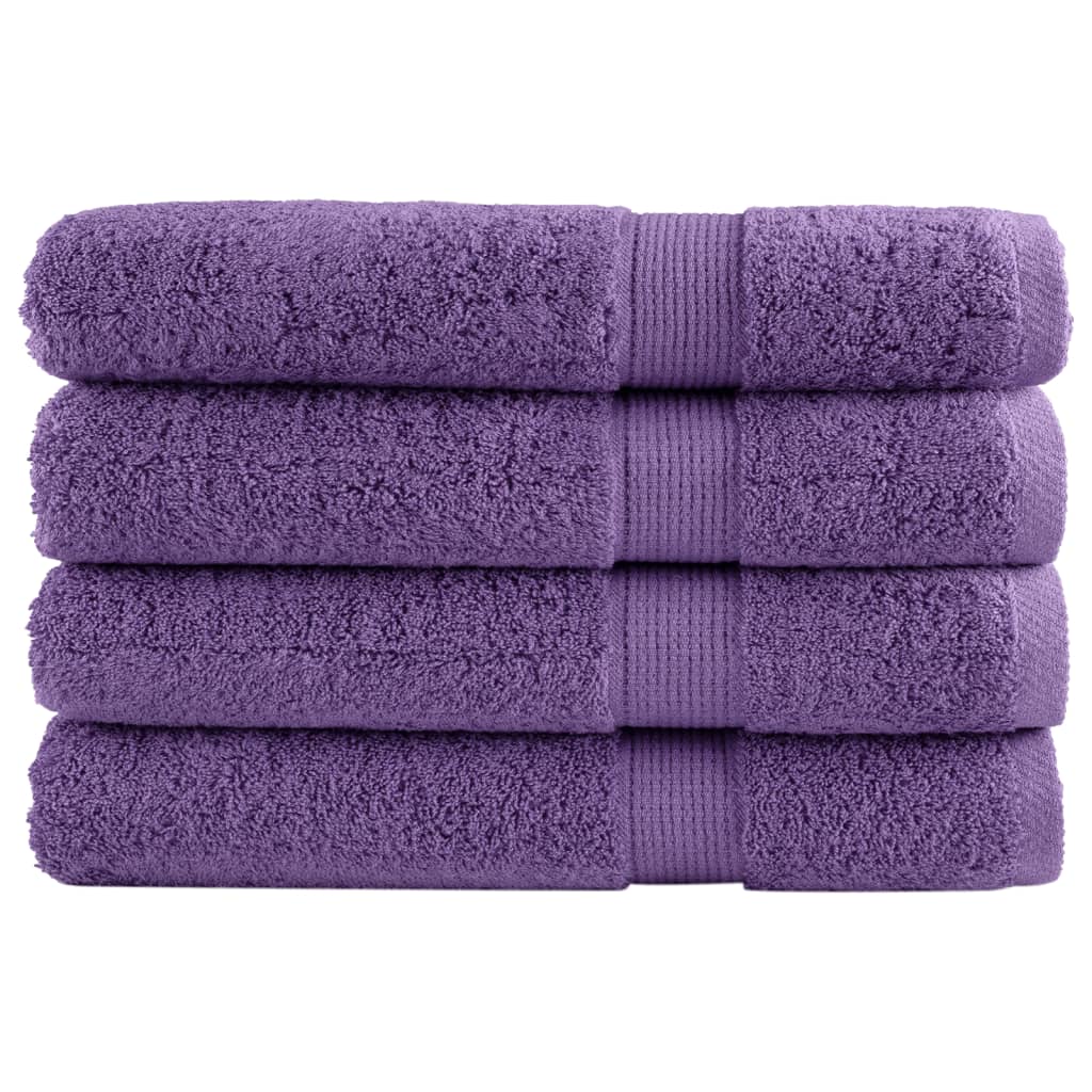 Premium Sauna Towels SOLUND 4 pcs Purple 80x200 cm 600 gsm - Merkel Designers